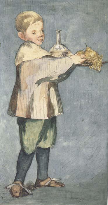 Edouard Manet Enfant portant un plateau (mk40) Norge oil painting art